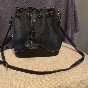 Vintage Black Dooney & Bourke bucket bag